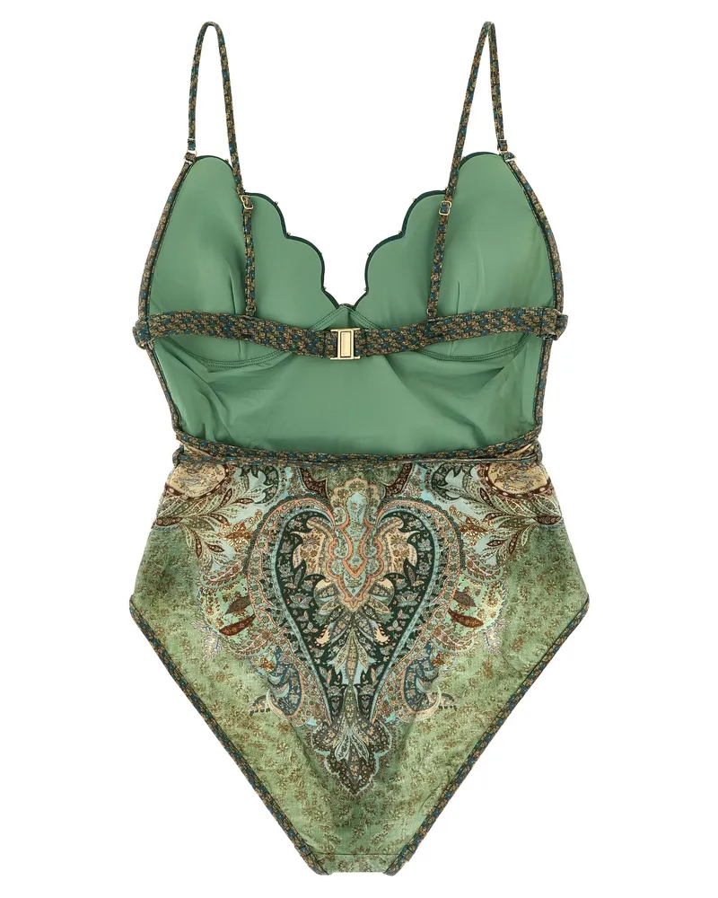 Zimmermann Women's Bicolor Polyamide One-Piece Swimsuit Clothing Green
