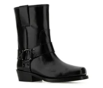 Women's Rockstud Boots Black Leather