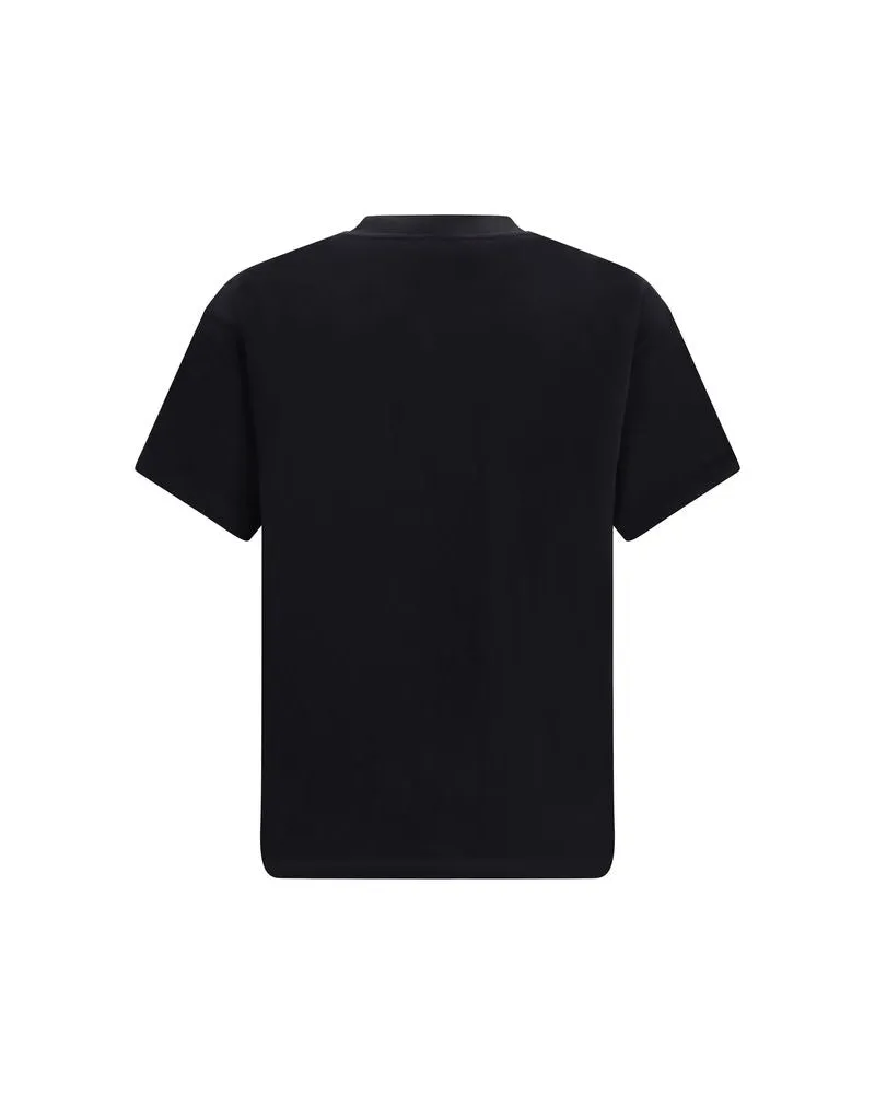 Palm Angels Men Black Cotton T-Shirt Black