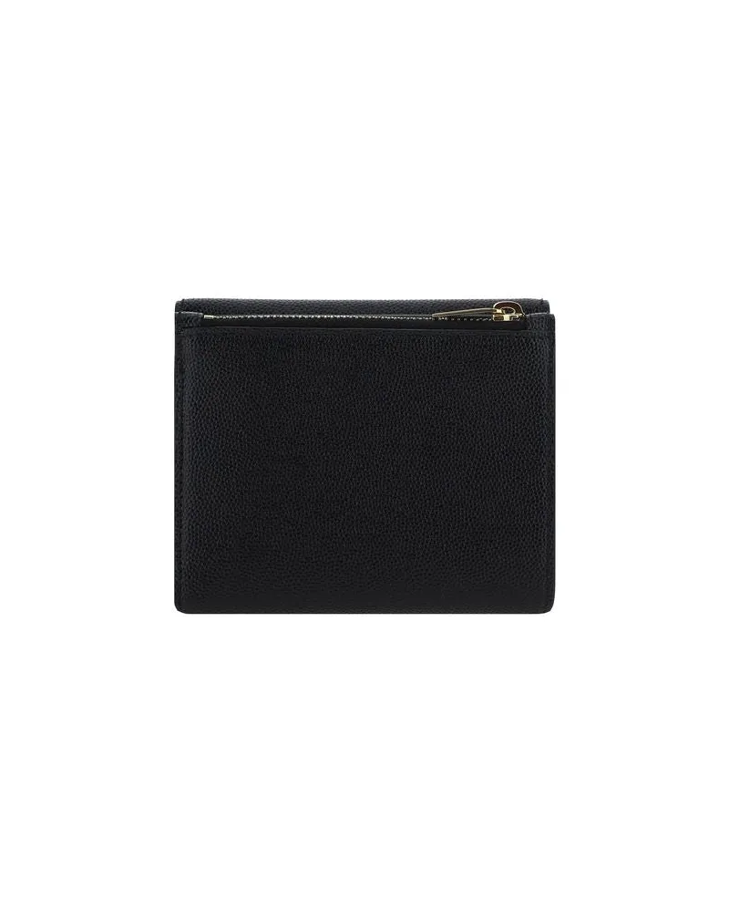Saint Laurent Monogram Calf Leather Wallet — Black Black