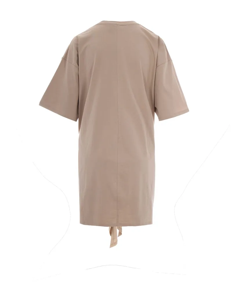 Diesel Women's Dress D-Eivor Beige Neutral Tones Cotton; Rib Cotton Evening Suits Beige