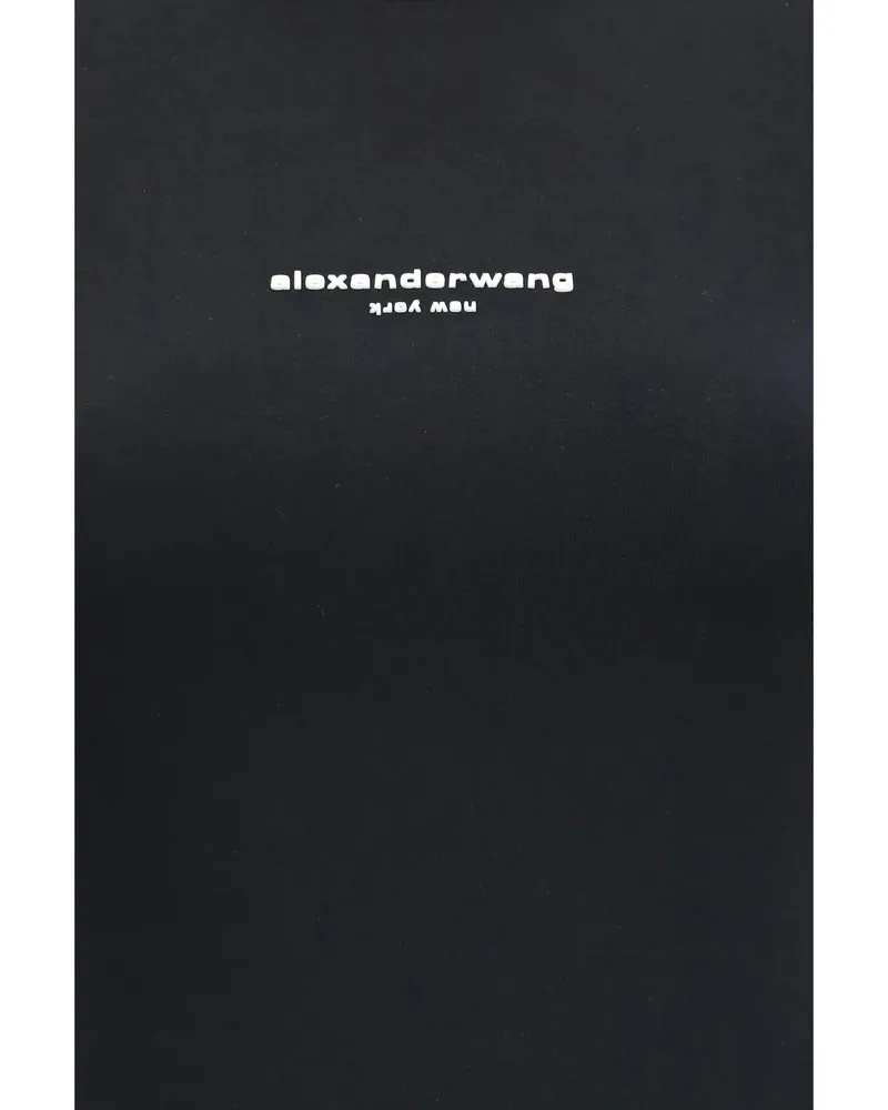 Alexander Wang Women Long-Sleeved Logo Cotton T-Shirt Black T-Shirts & Jerseys Black