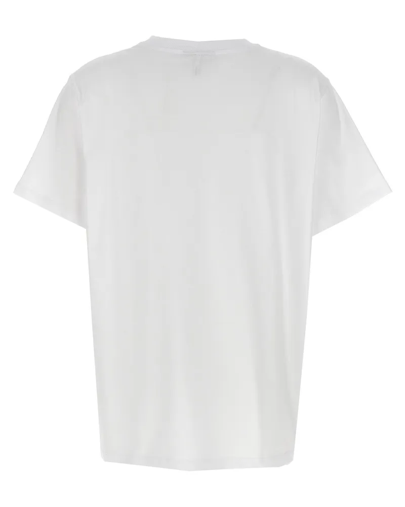 Ganni Leopard-Print Organic Cotton T-shirt — White White