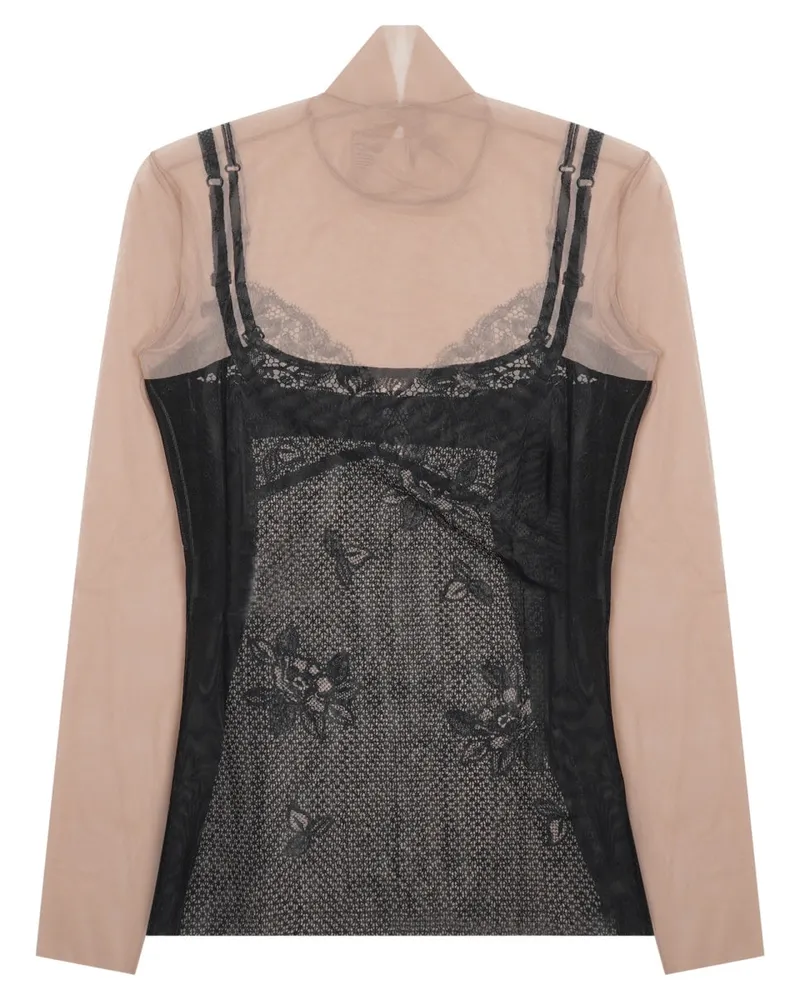 Balenciaga Stretch Polyamide Lingerie Tank — Black Black