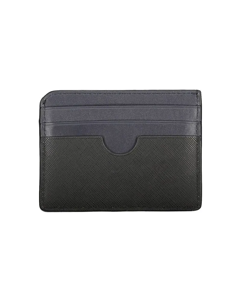 Tommy Hilfiger Leather Card Case — Black Black