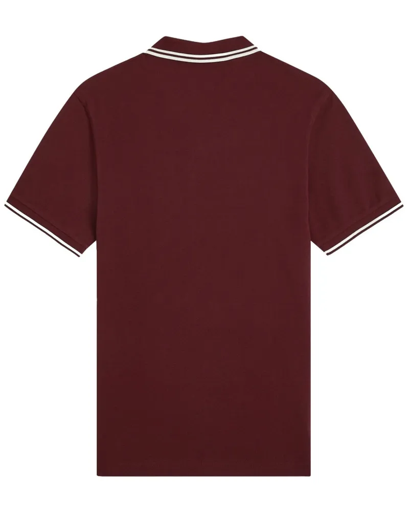 Fred Perry Logo Embroidered Polo Shirt — Bordeaux Bordeaux