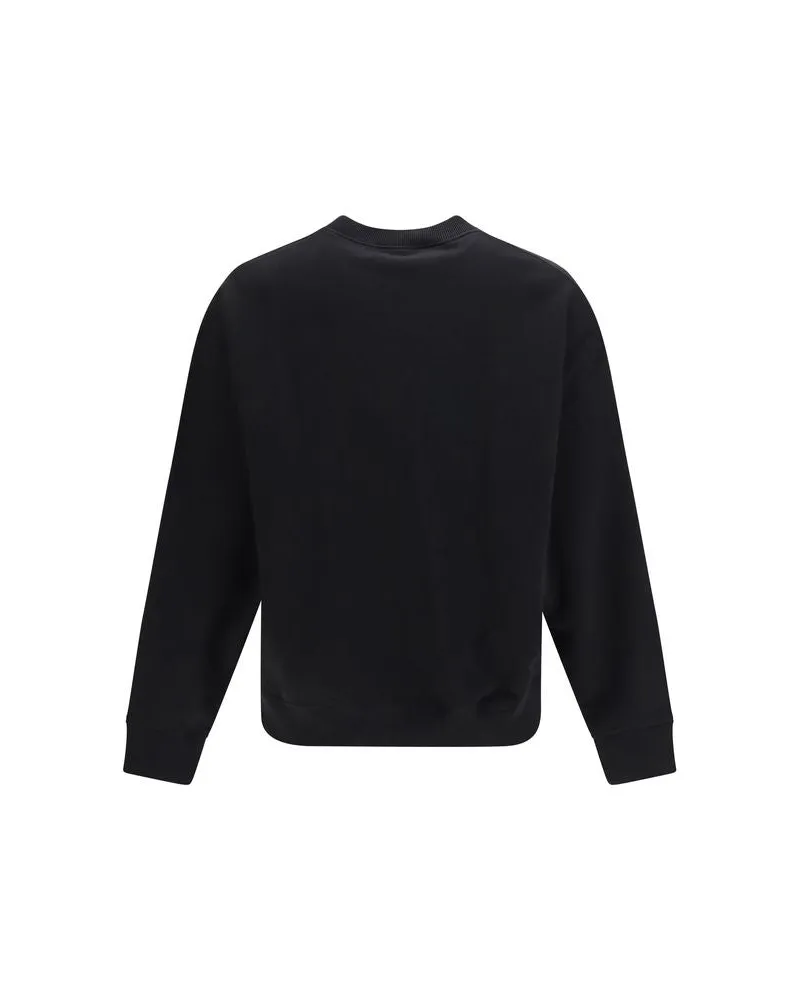 Palm Angels Logo Crew Neck Sweatshirt — Black Black