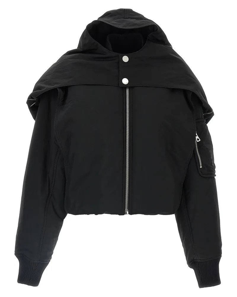Jean Paul Gaultier Women's Black Polyethylene Bomber Clothing Black