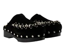 Women's Clog Black Calfskin Slippers