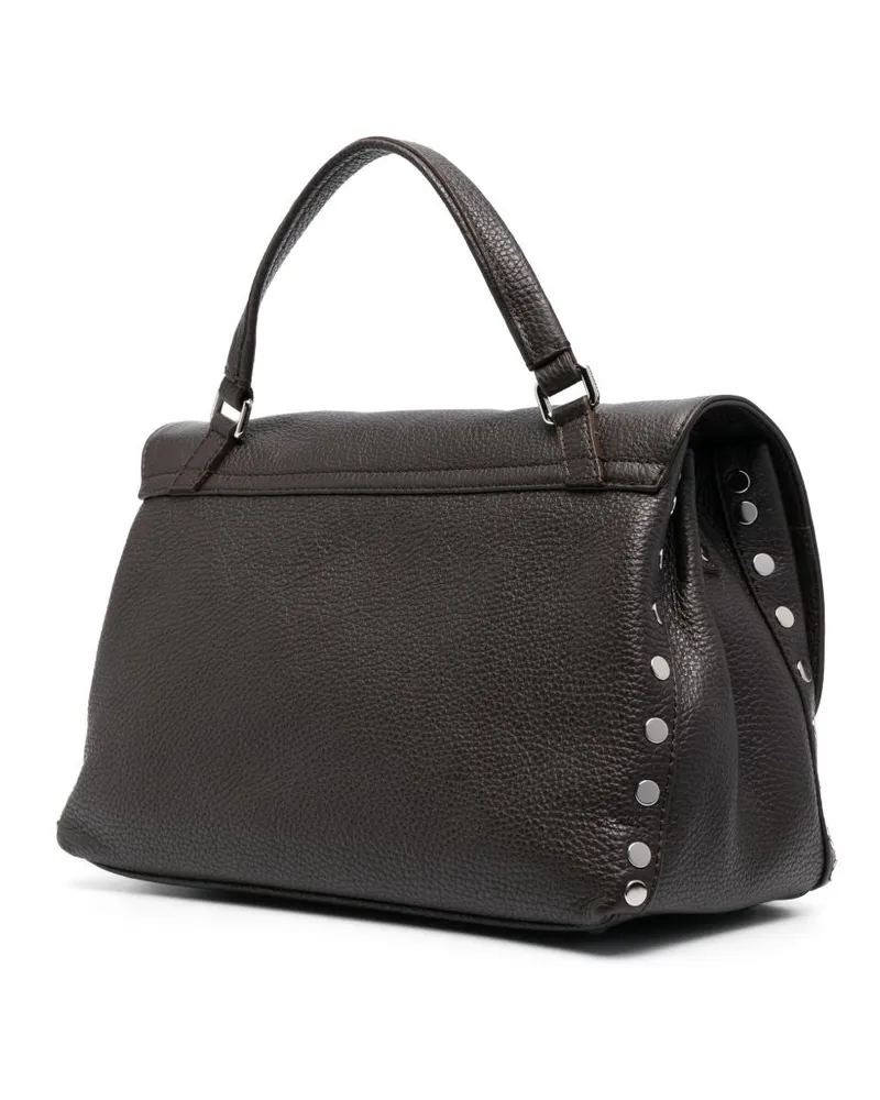 Zanellato Calfskin Leather Top Handle Bag — Brown Brown