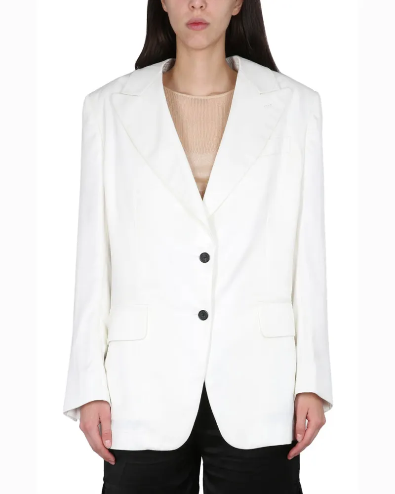 Tom Ford Viscose Blazer — White White
