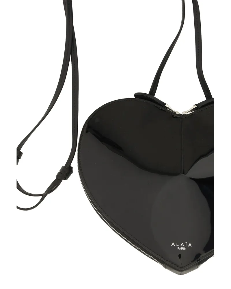 Alaïa Women's Shoulder Bag Le Coeur Black Calf Leather Black