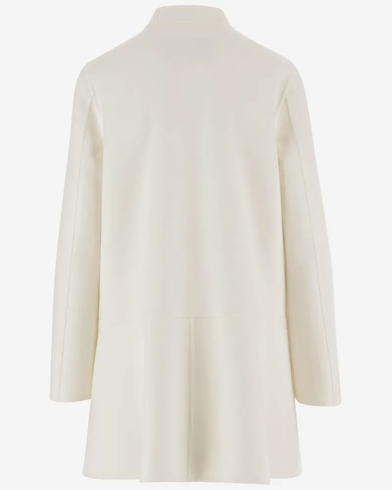 Valentino Garavani Women's Virgin Wool And Cashmere Coat Ivory White