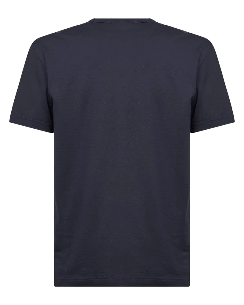 Dolce & Gabbana Men's Blue Cotton Heraldic Patch T-Shirt T-Shirts And Polos Navy