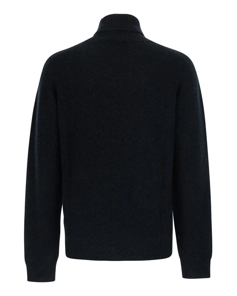 Roberto Collina Men's Turtleneck Sweater Black Wool Virgin Tops Top Black