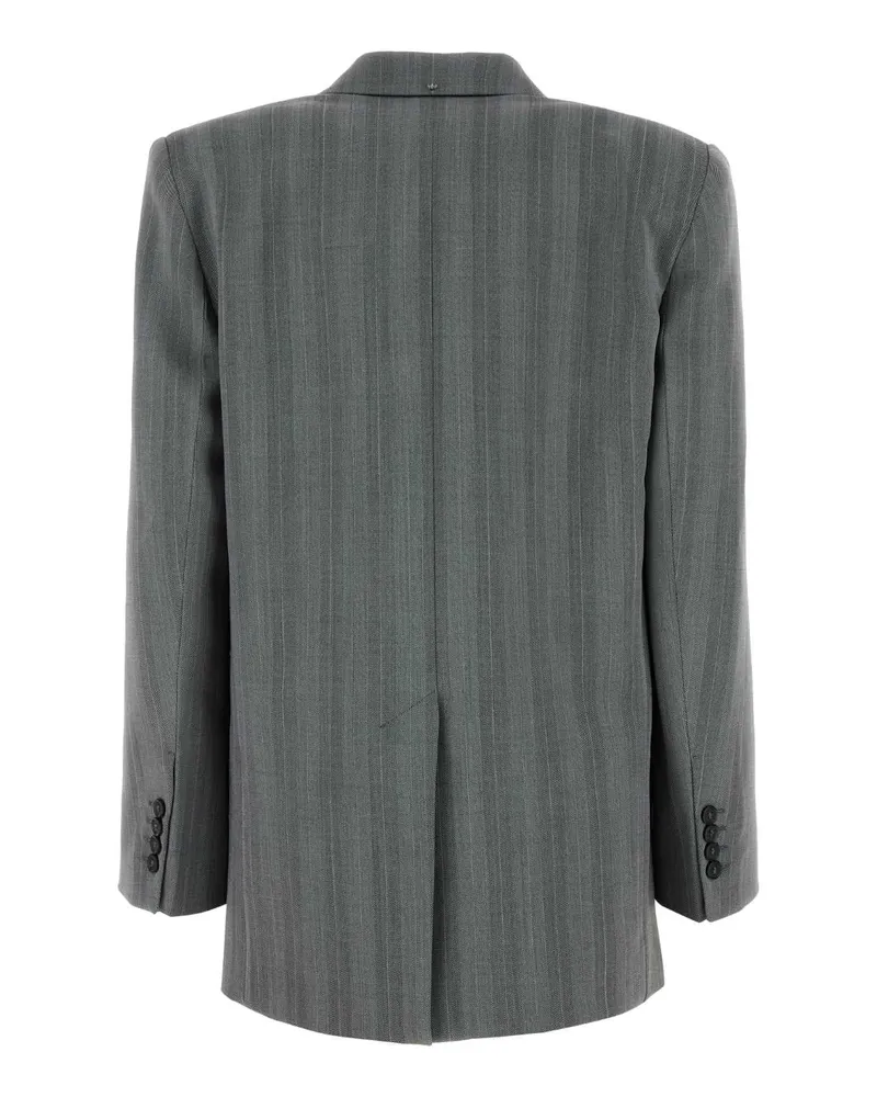 SPORTMAX Women's Embroidered Stretch Wool Blend Merlot Blazer Grigio Chiaro Giacche E Gilet Jacket Gray