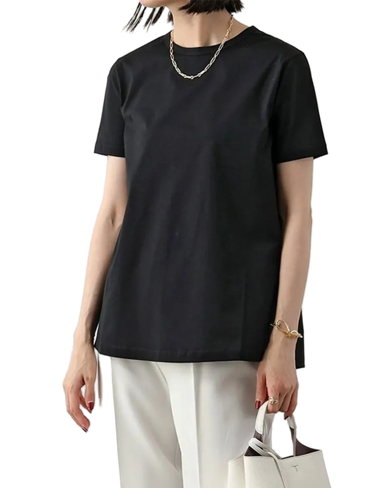 Herno Women's Black Cotton T-Shirt Black