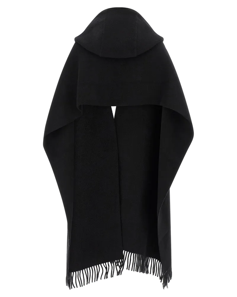 Brunello Cucinelli Wool and Cashmere Blend Scarf — Black Black