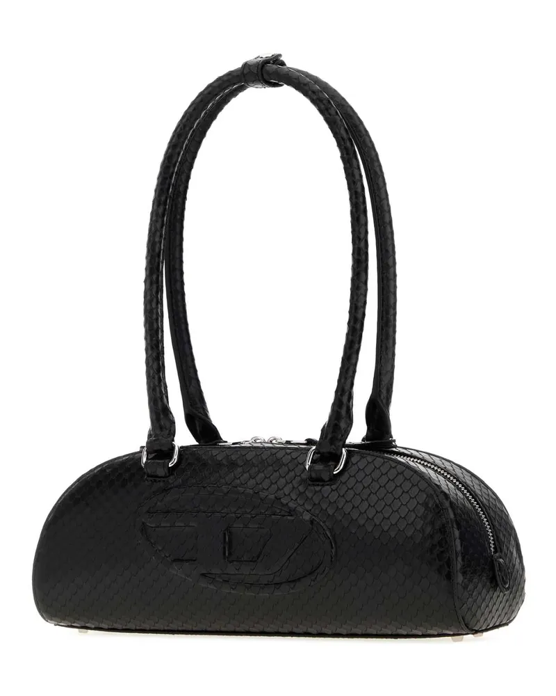Diesel Women's 1dr Dome Shoulder Bag Black Leather Black