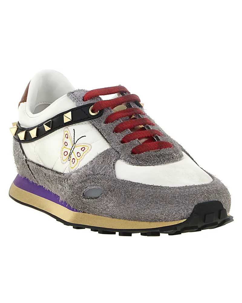 Valentino Garavani Stud Up Sneaker — Gray Gray