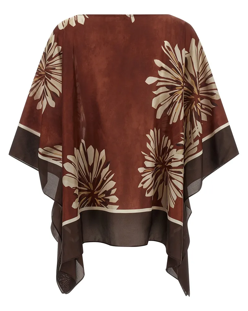 Brunello Cucinelli Women Bordeaux Silk Blouse Burgundy