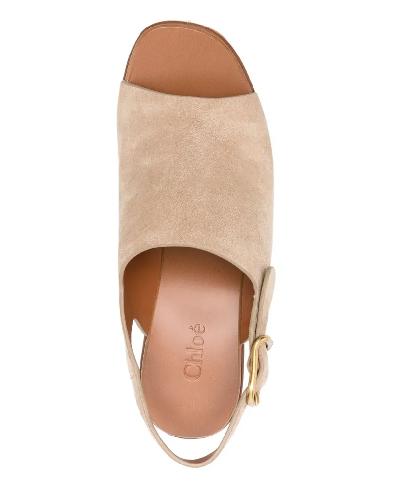 Chloé Maxime Platform Sandal — Beige Beige