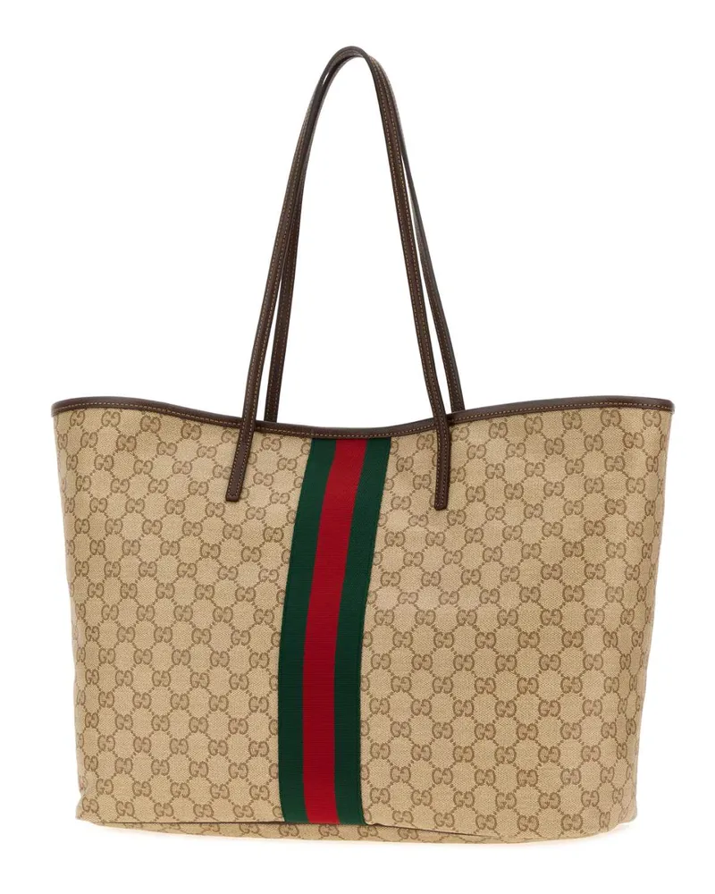 Gucci Women's Gg Canvas Large Tribeca Shopping Bag Vinsanbrdkbrvrv Beige