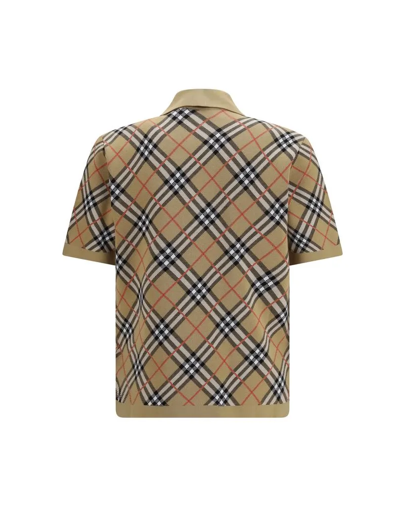 Burberry Men's Beige Cotton Polo Shirt Beige