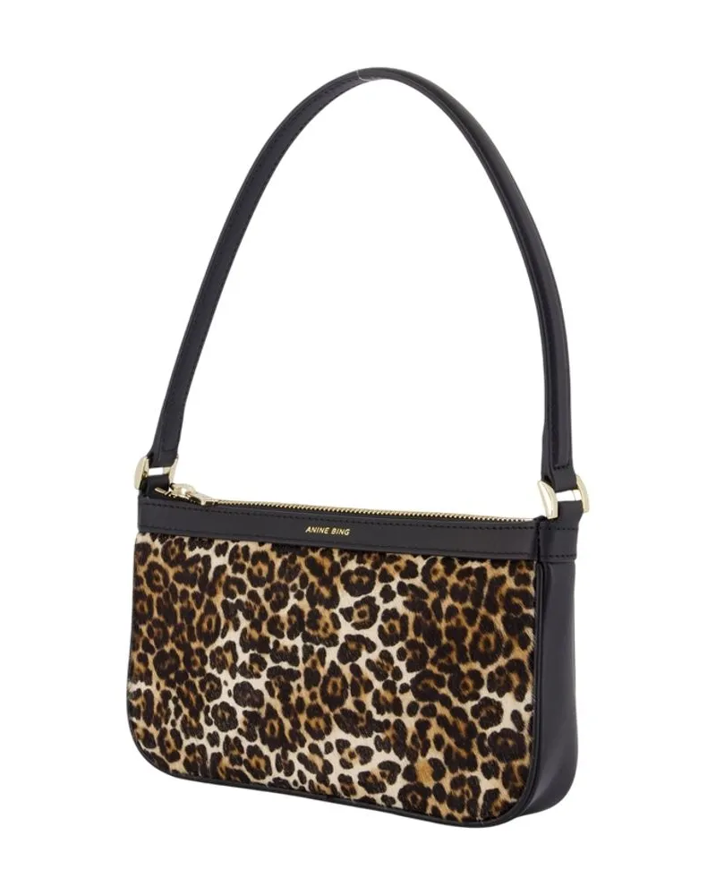 Anine Bing Women's Mini Elly Shoulder Bag -  Leather Black Calfskin Shoulder-Hobo-Bags Black