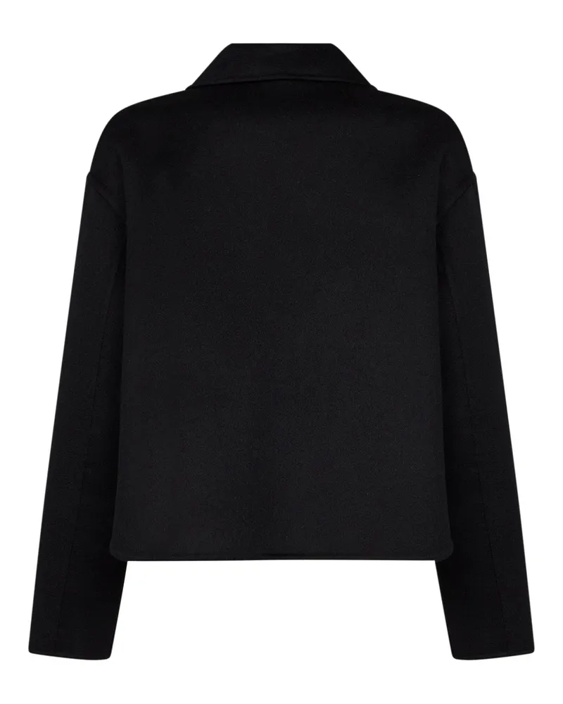 Fendi Women's Wool Blouson Double-Sided Black Virgin Bomber Jackets Black