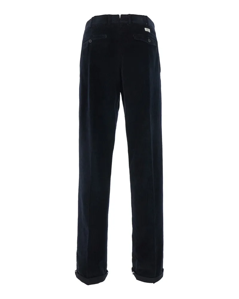 PT TORINO Front-Pleated Tech Fabric Trousers — Navy Navy