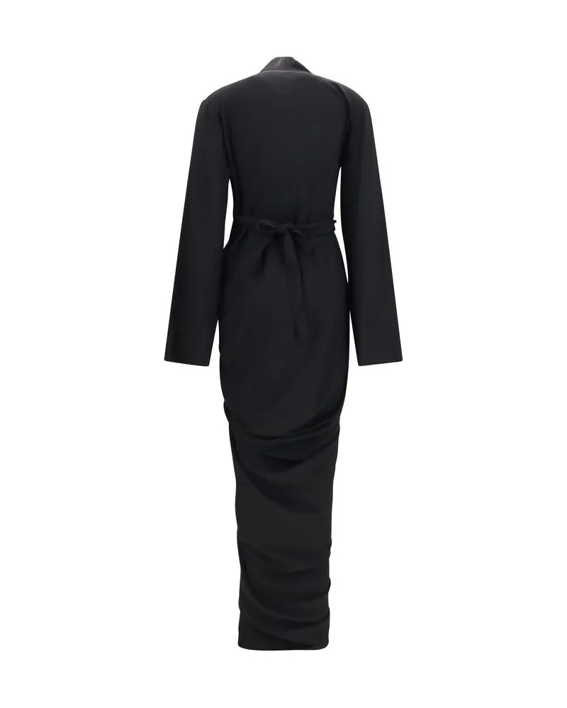 Rick Owens Women's Black Viscose Casual Dress Black