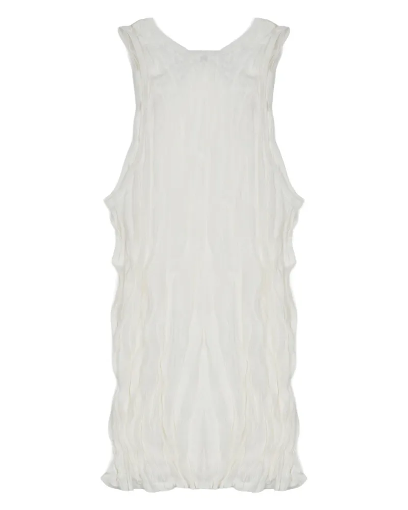 Totême Crinkled Effect Viscose Tank Top — White White