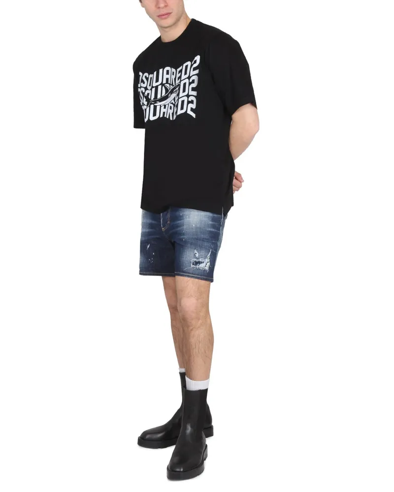 Dsquared2 Logo Print T-Shirt — Black Black