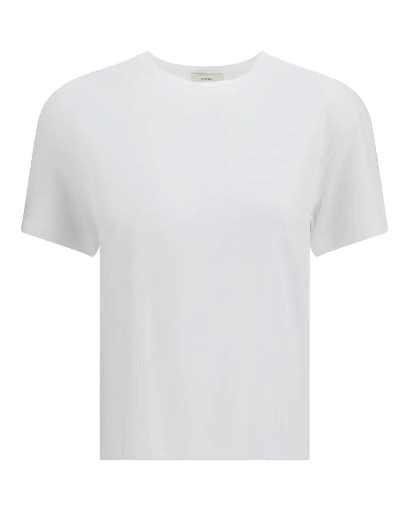 Totême Lyocell Crewneck T-Shirt — White White