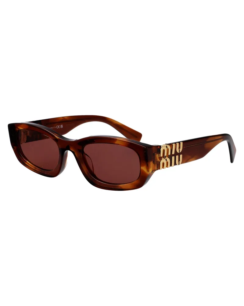 Miu Miu Women's Sunglasses 0mu B04s Streaked Tobacco Acetate Brown