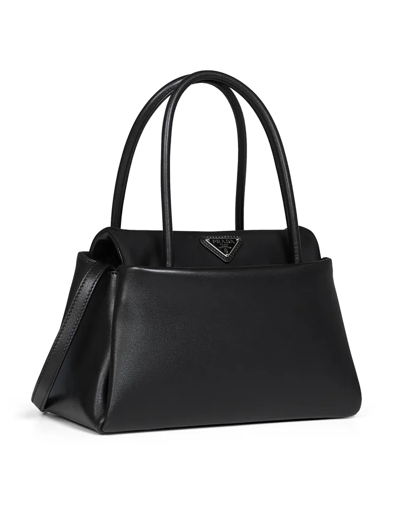 Prada Women's Handbag Passage Black Calf Leather Handbags Hand Bags Black