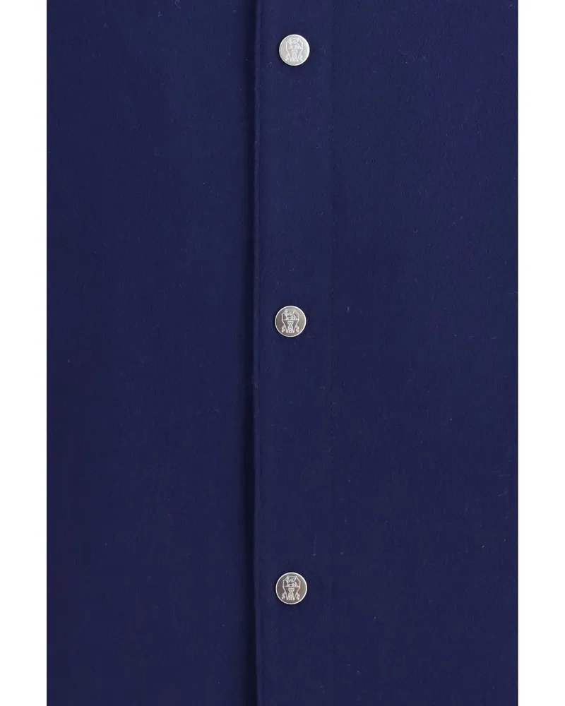 Brunello Cucinelli Men's Long-Sleeve Cashmere Jacket Royal Blue (capra Hircus Navy