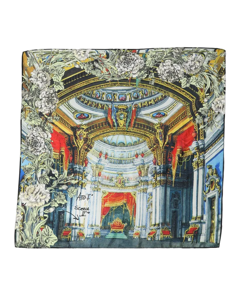 Dolce & Gabbana Printed Silk Square Foulard Scarf — Multicolor Multicolor