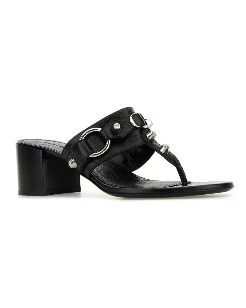 Balenciaga Women's City Thong Sandal Black Lamb Black