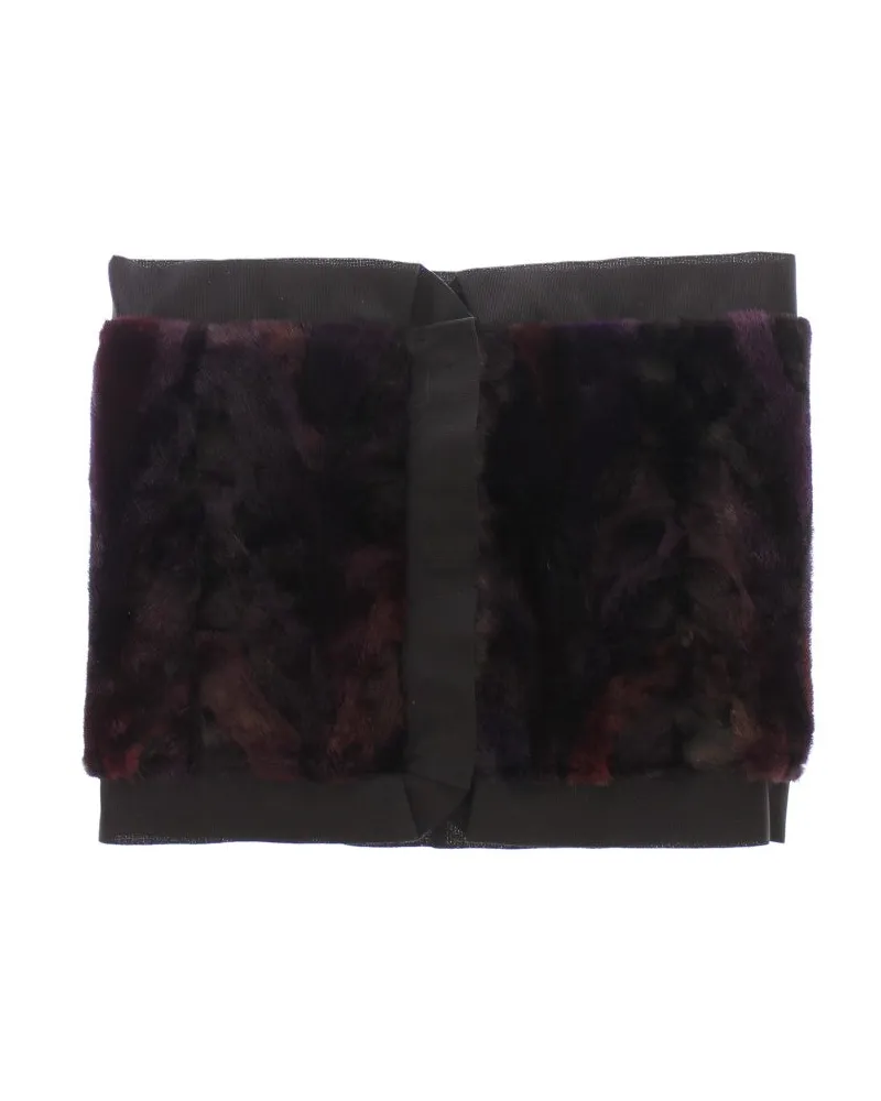 Dolce & Gabbana Women's Purple Mink Fur Scarf Foulard Neck Wrap Purple