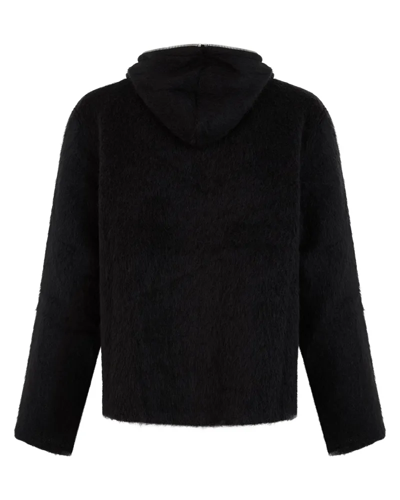 Our Legacy Men's Hoodie Black Hairy Wool Top Black