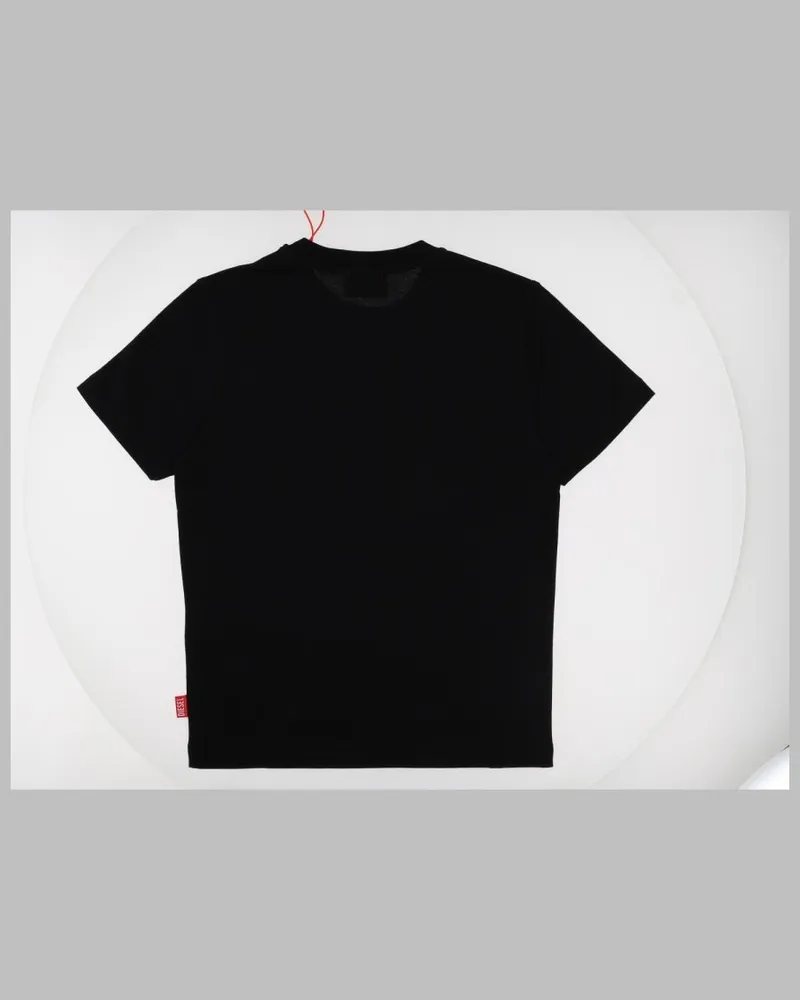 Diesel Cotton Jersey T-Shirt — Black Black