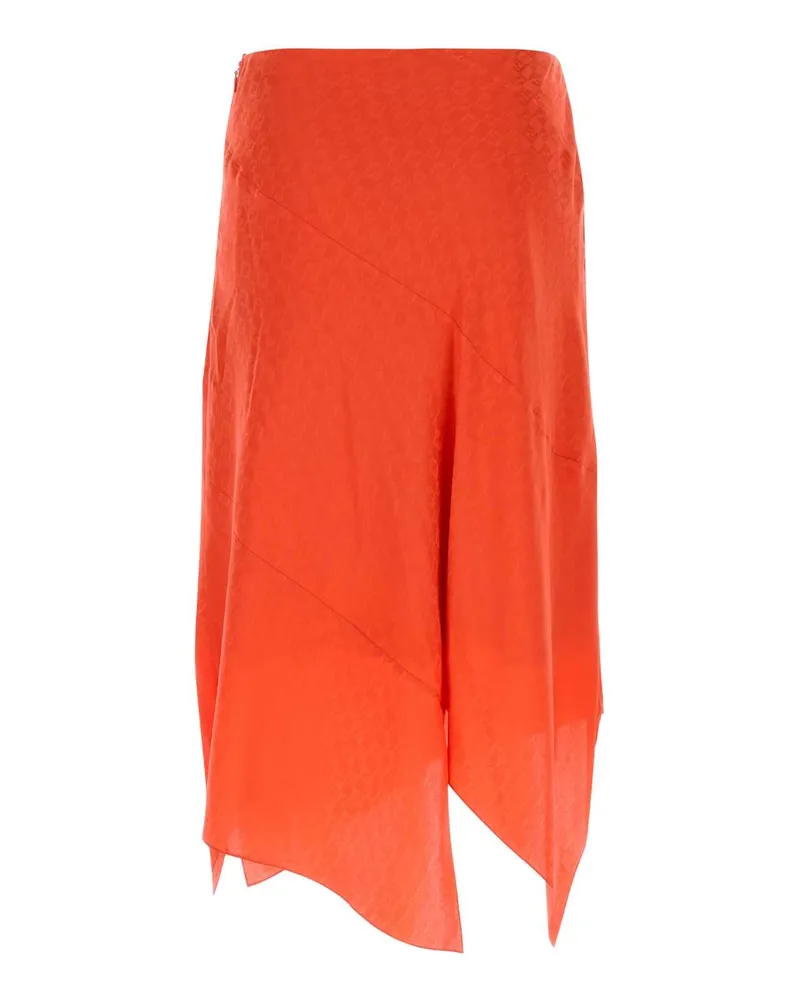 Fendi Women's Coral Silk Skirt Bitter-25 Exterior: Lining: Gonne Red