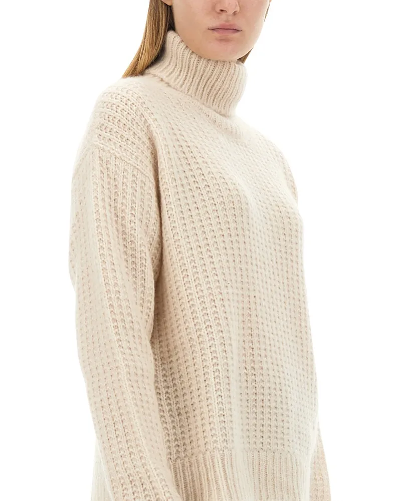 Gucci Cashmere and Silk Blend Turtleneck Sweater — White White