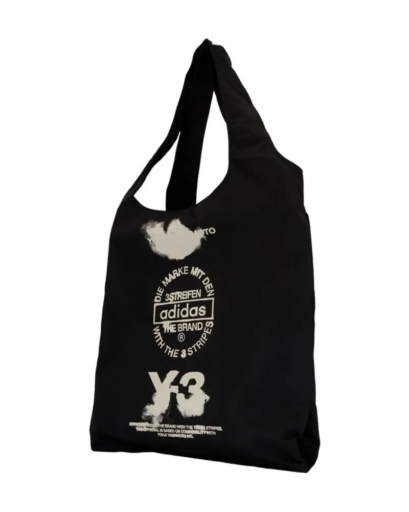 Y-3 Unisex Logo-Printed Synthetic Tote Black Black