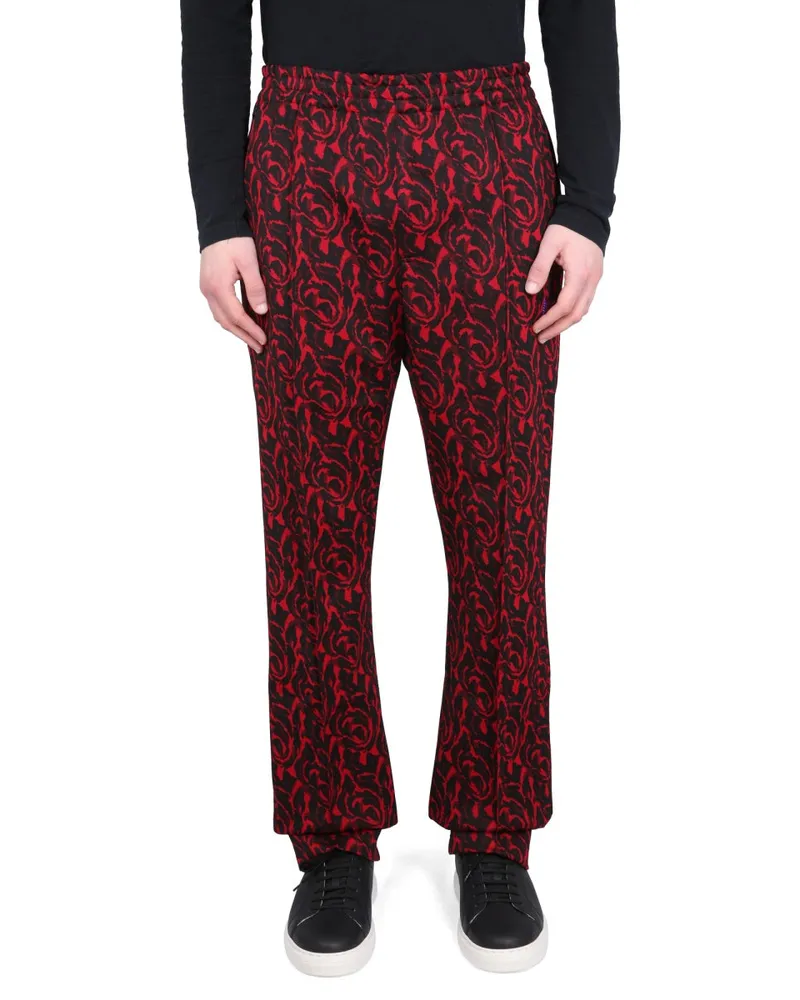 Baracuta Logo-Embroidered Polyester Joggers — Red Red