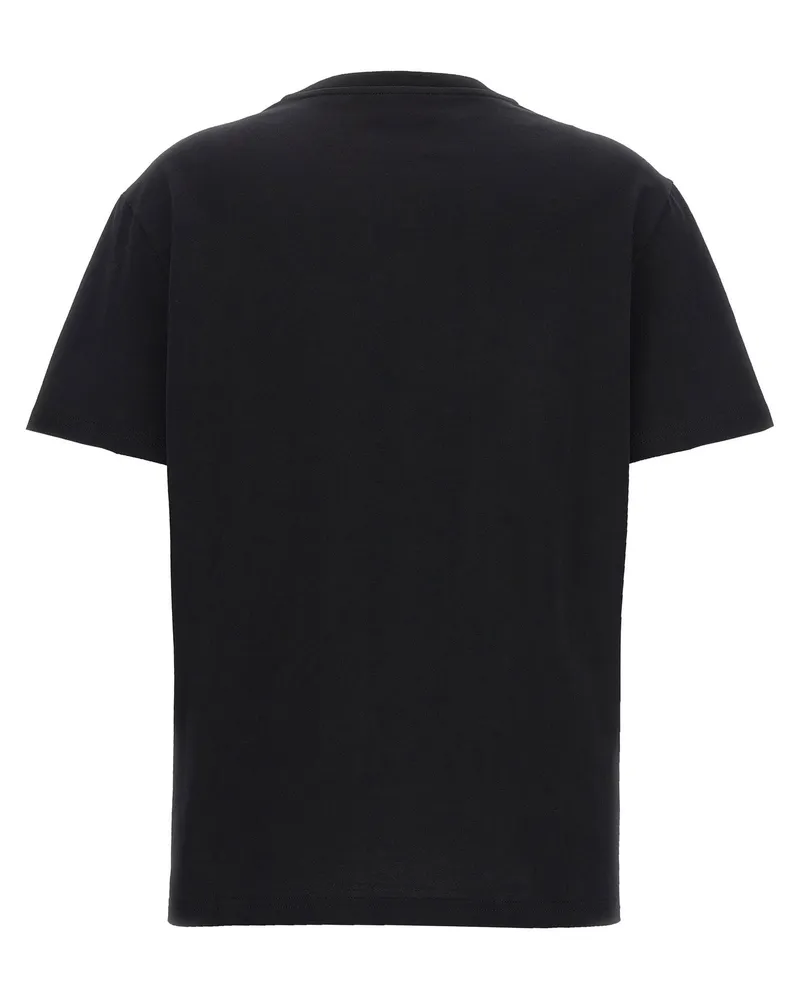 Etro Logo-Embroidered Cotton T-Shirt — Black Black