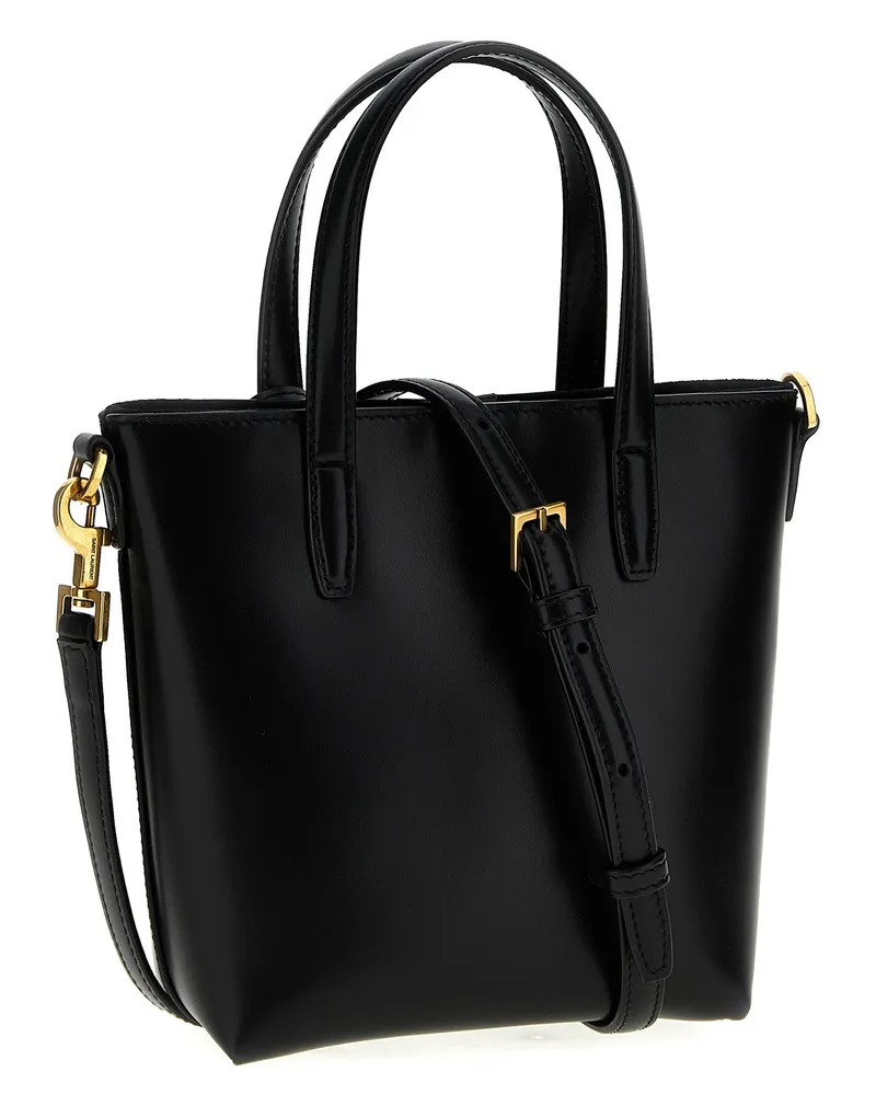Saint Laurent Women's Calfskin Tote Black Calf Leather Black