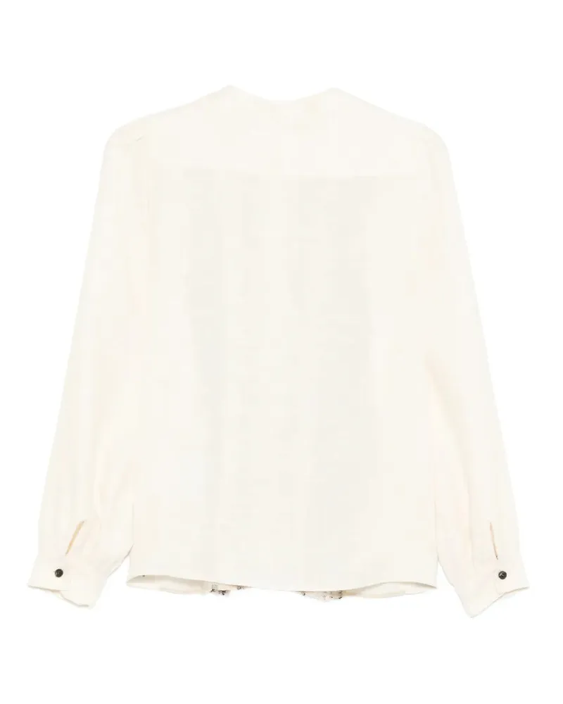 Kiton Women's Sequin Striped Top Ss26 W Off-white